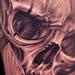 tattoo galleries/ - Black and Gray Skull and Flower